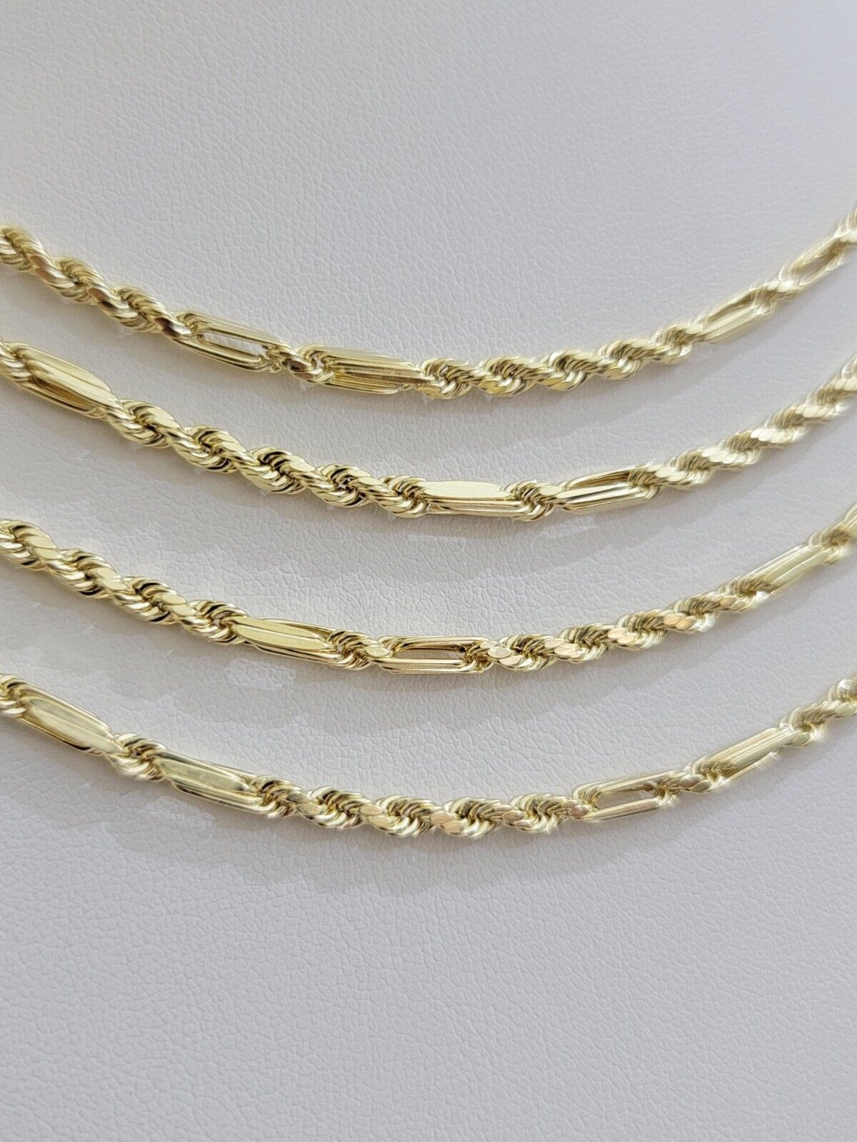Real 10k Yellow Gold Milano Rope Chain Necklace 18" - 24"Inches 3mm 10kt Men Women - GoldenlinQ